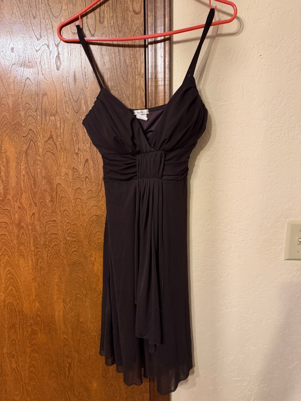 Studio Y Black Midi Dress with Spaghetti Straps